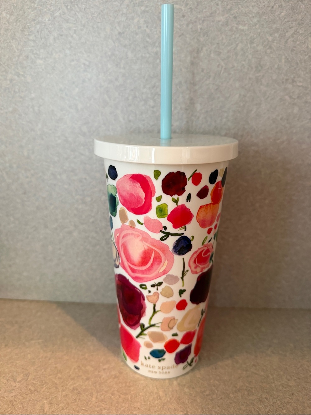 Kate Spade new york 20oz Insulated Plastic Tumbler Watercolor Floral